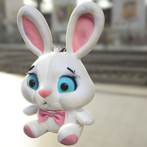 Chibi Sad Bunny  Free low-poly 3D model