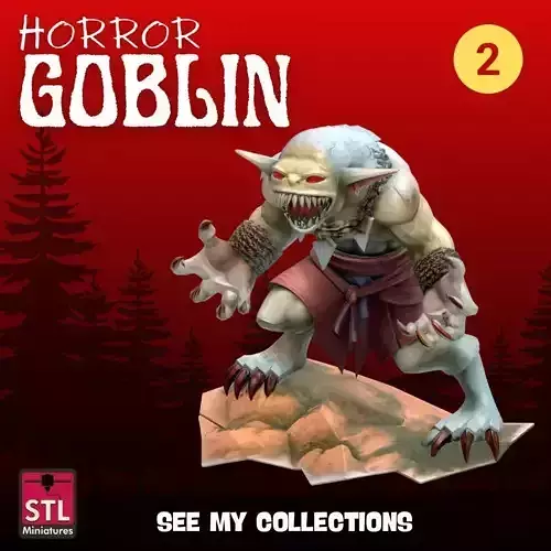 Goblin Howler 2 STL File Angry Goblin with Snarl and Claws
