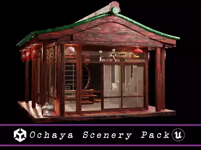 Ochaya - Japanese Tea House Pack  3D Model Collection