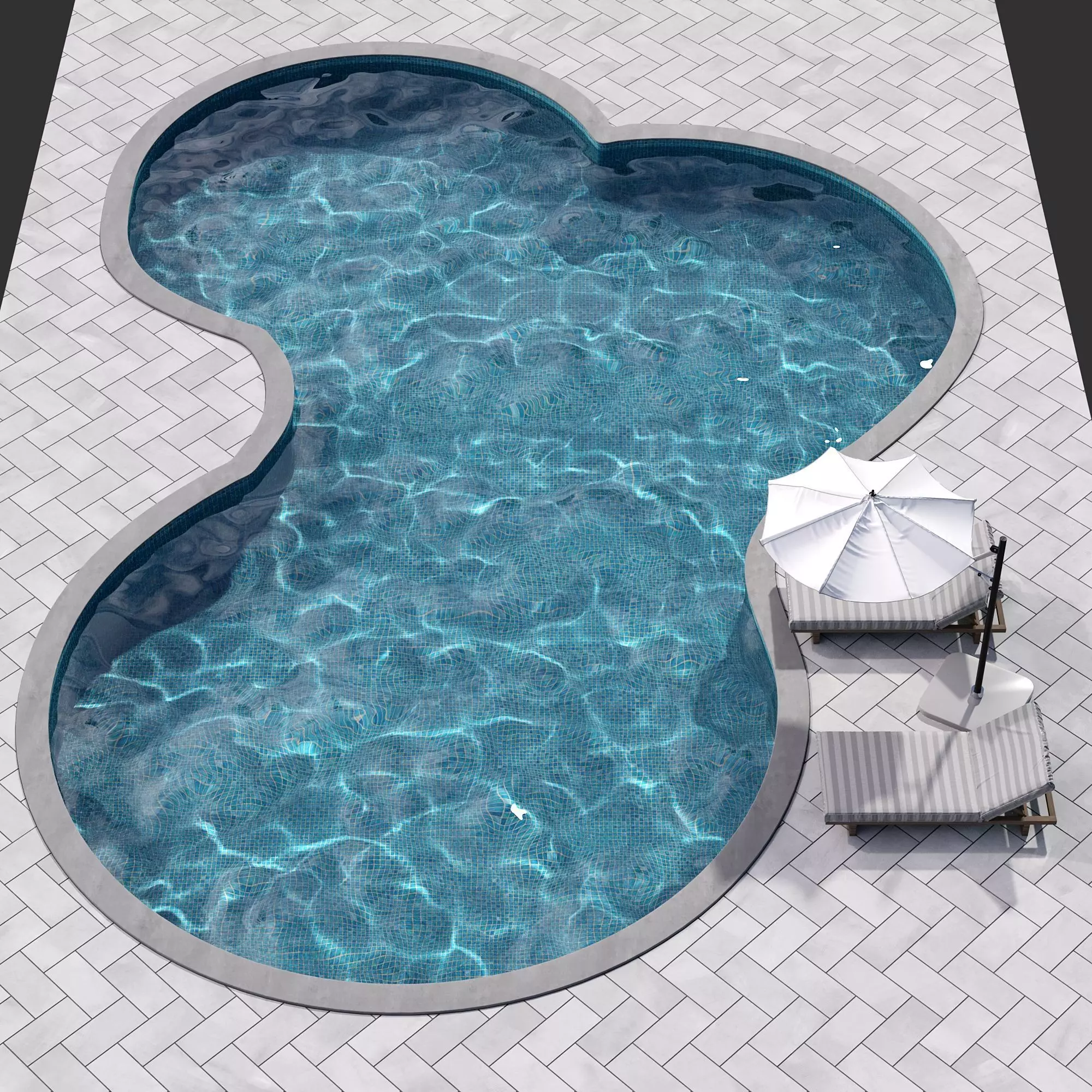 SWIMMING POOL NO104 A 3D model_4