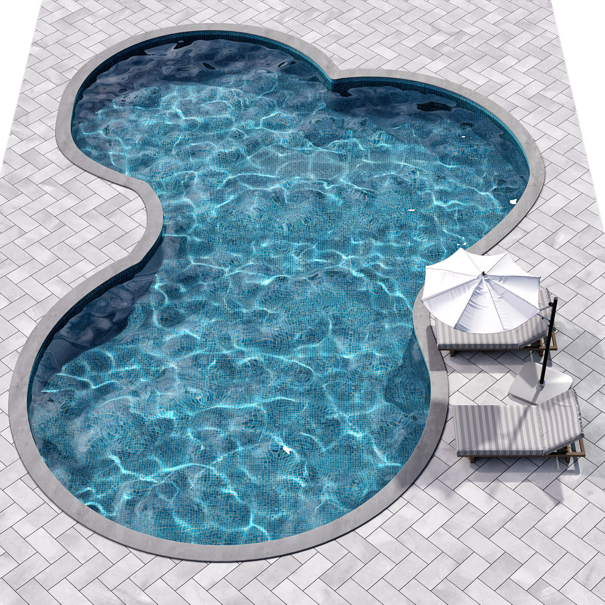 SWIMMING POOL NO104 A 3D model_7