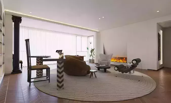 modern living room dining room interior scenes 47