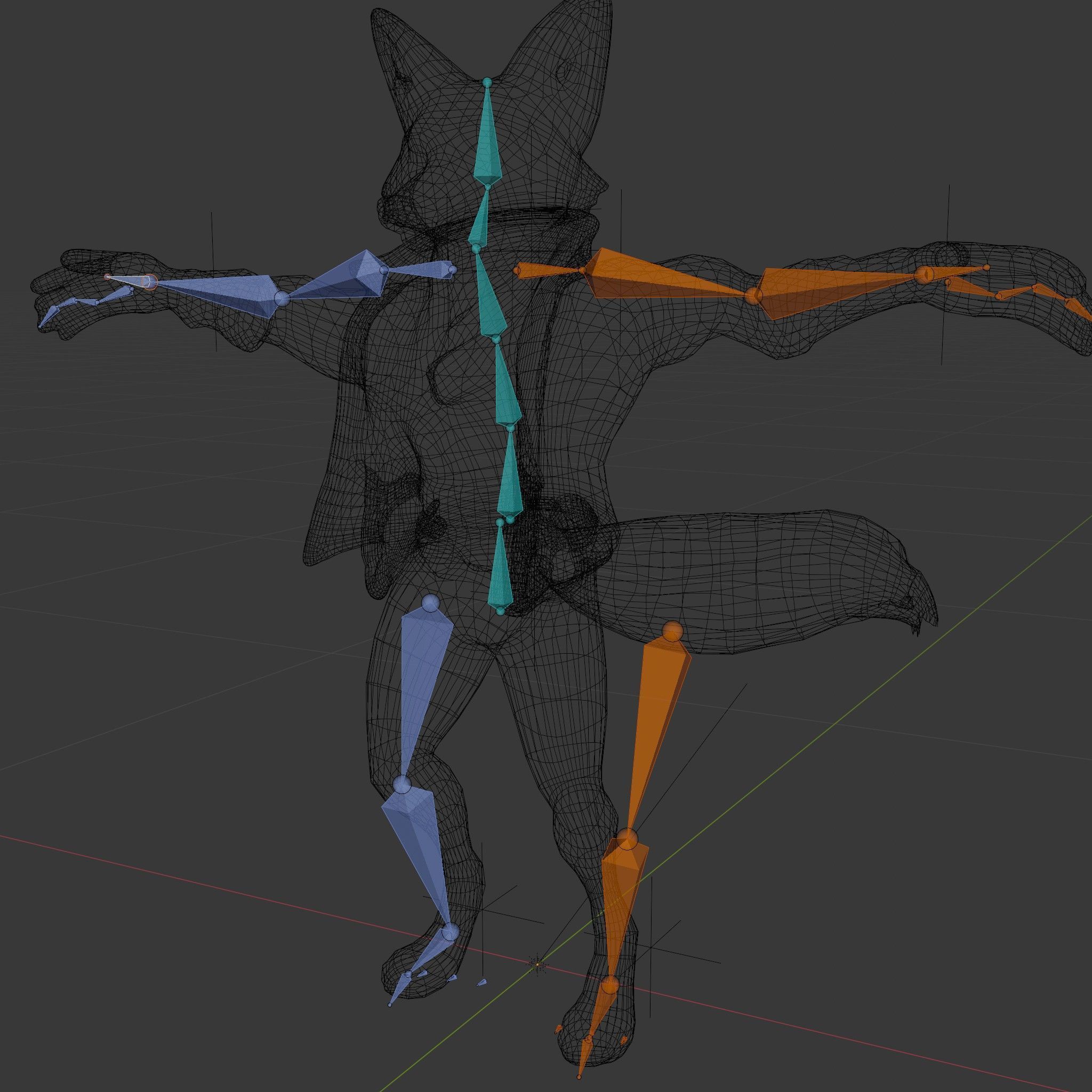Anthropomorphic Fox Character Rigged and Animated with PBR Te... Low-poly 3D model_6