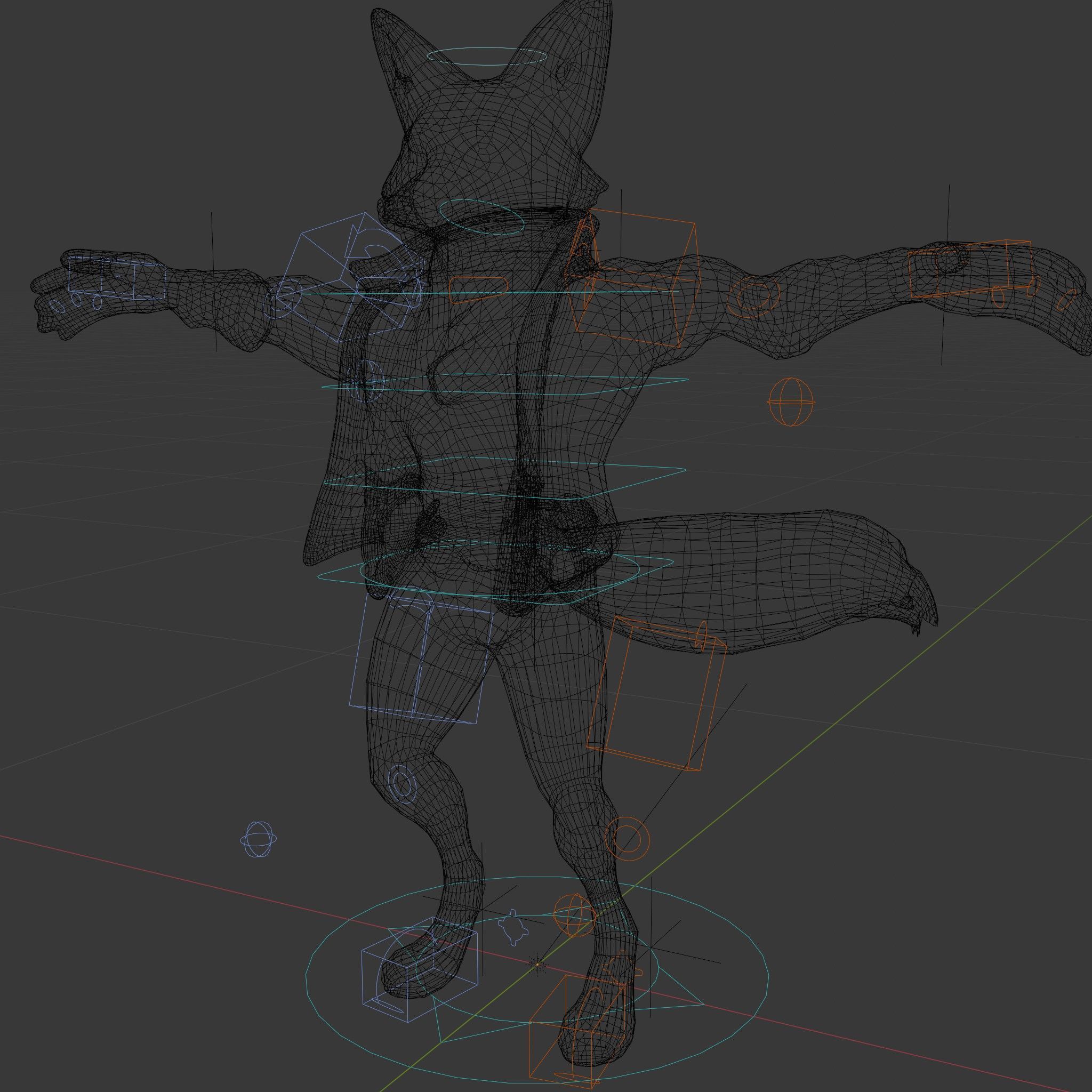 Anthropomorphic Fox Character Rigged and Animated with PBR Te... Low-poly 3D model_7