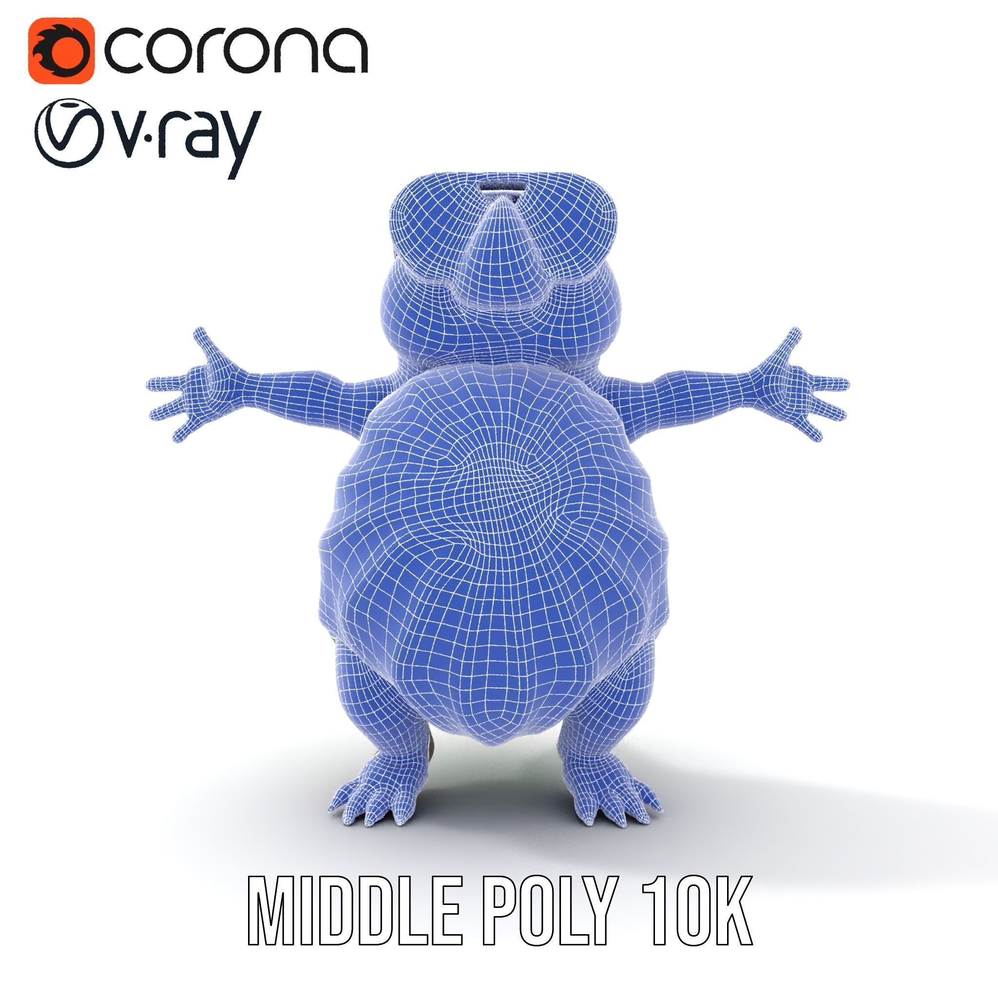 TieDye Tortoise Character  Rigged and Animated Low-poly 3D model_33