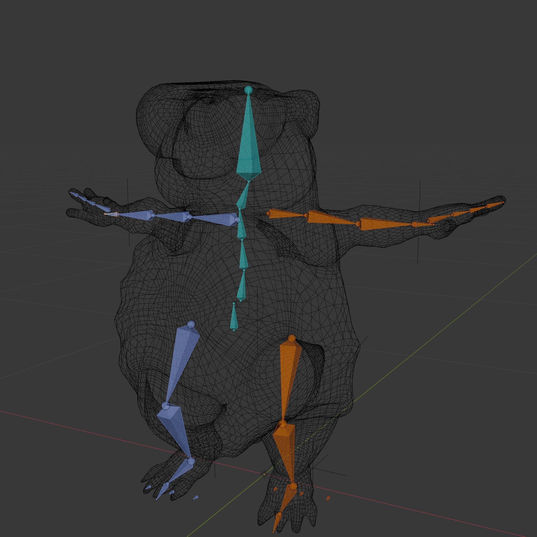 TieDye Tortoise Character  Rigged and Animated Low-poly 3D model_7