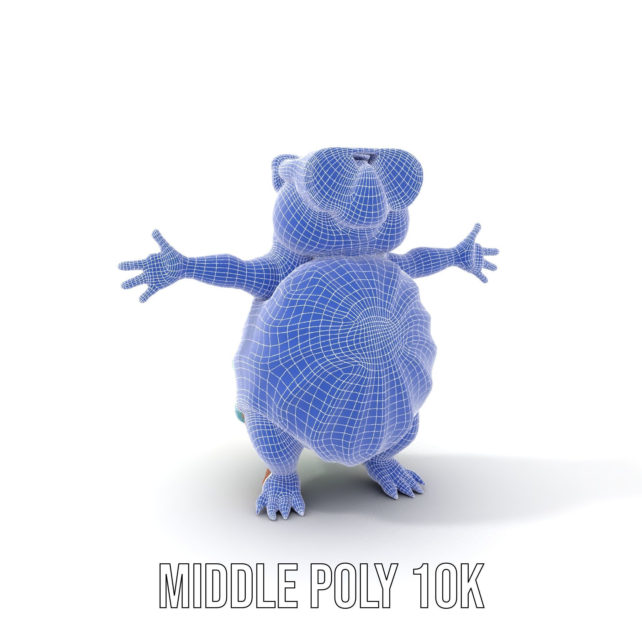 TieDye Tortoise Character  Rigged and Animated Low-poly 3D model_25