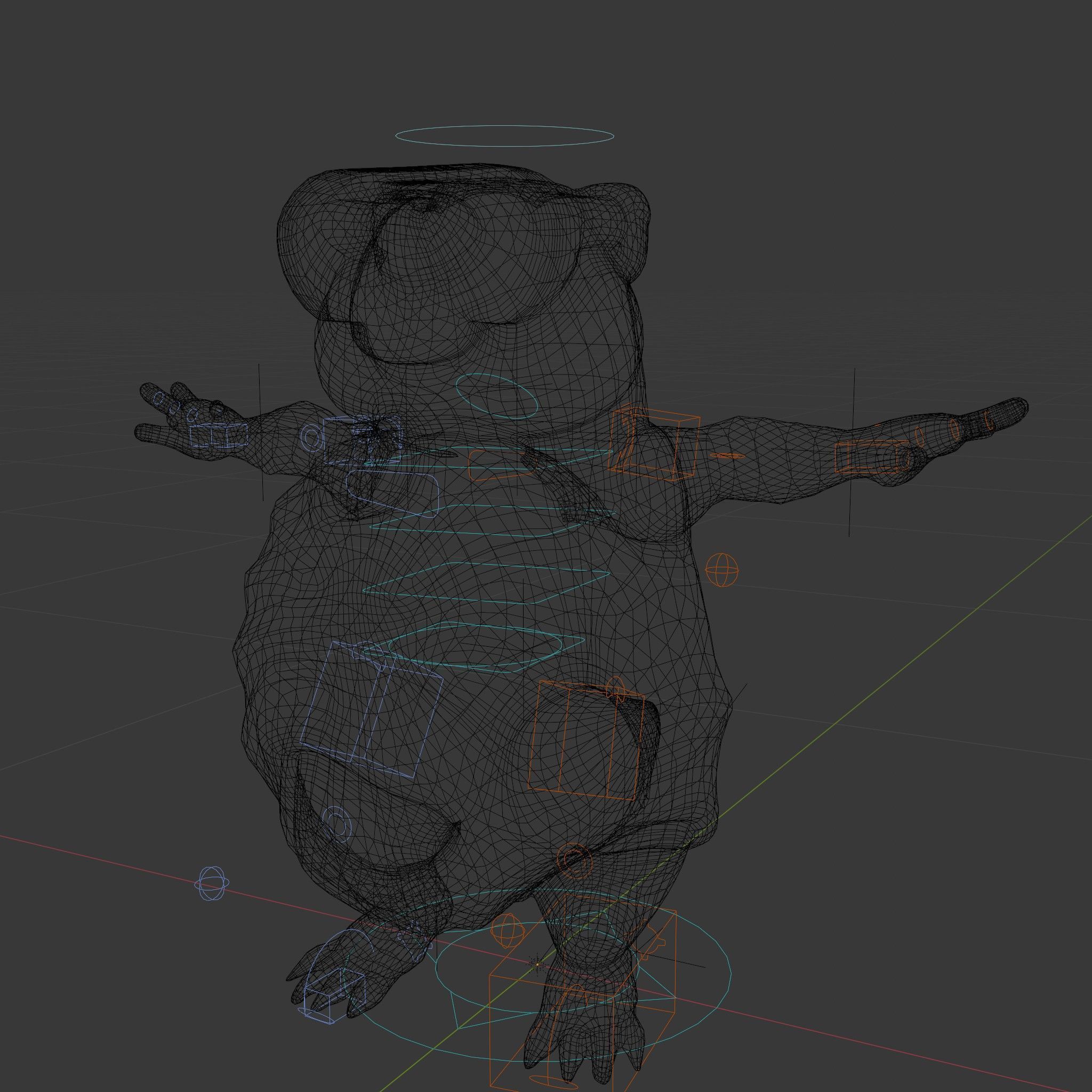TieDye Tortoise Character  Rigged and Animated Low-poly 3D model_6