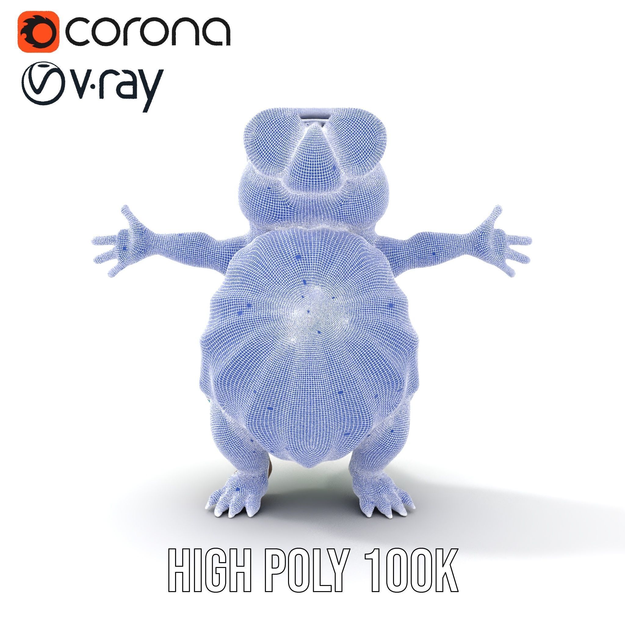 TieDye Tortoise Character  Rigged and Animated Low-poly 3D model_37