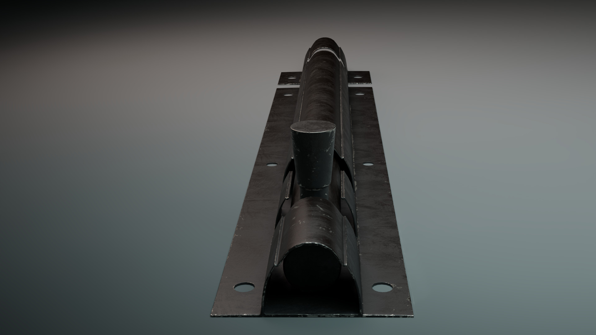 Metal Door Lock Bolt 3D model_3