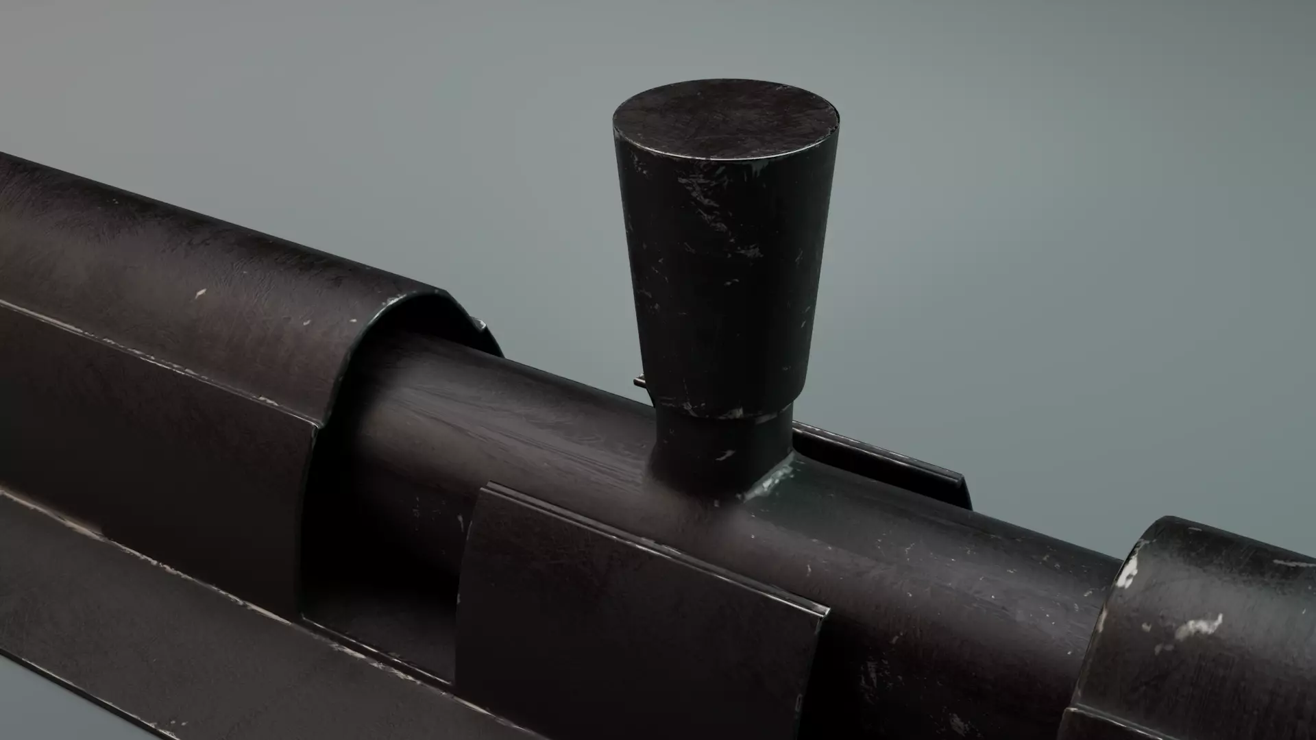 Metal Door Lock Bolt 3D model_1