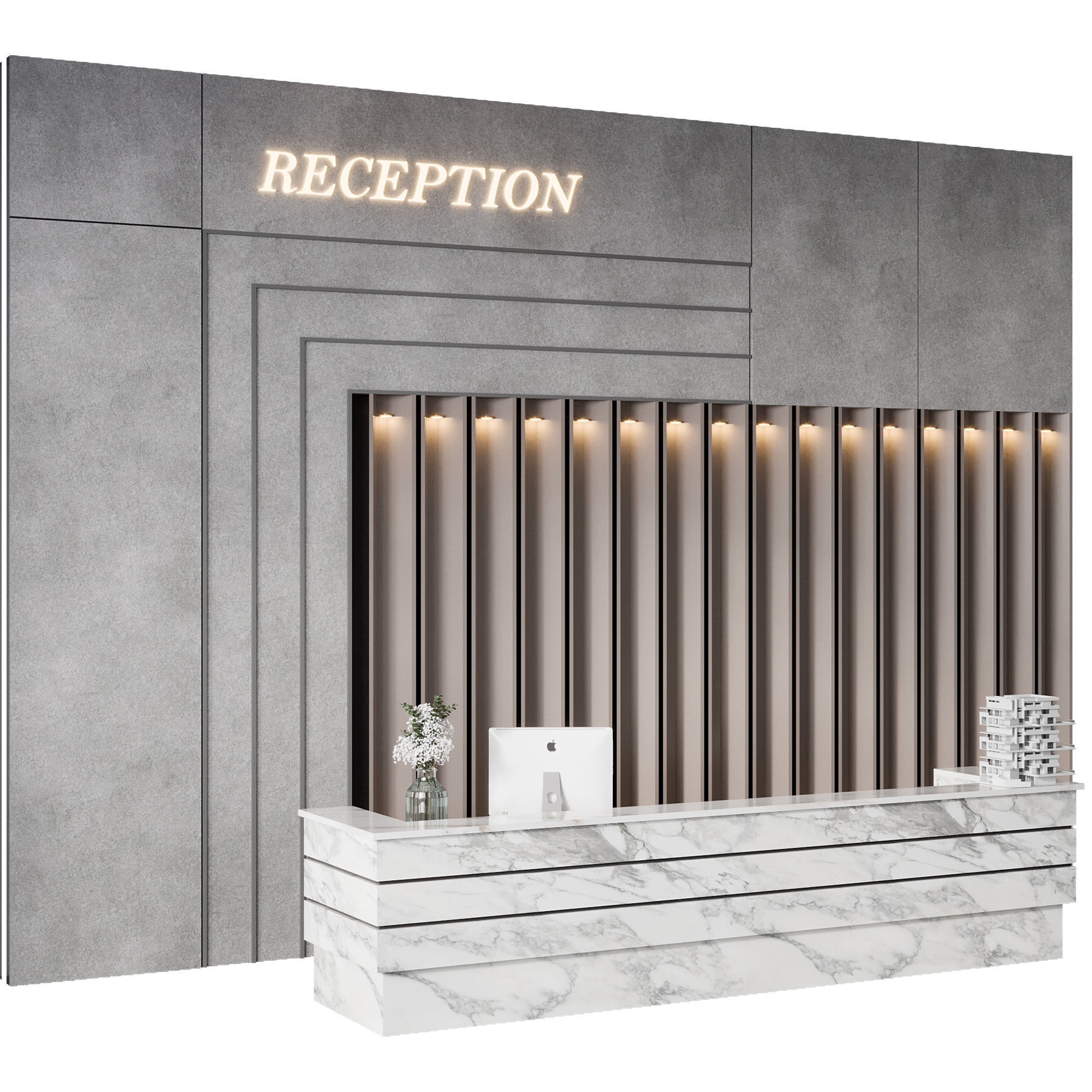 RECEPTION DESK NO28 A 3D model_7