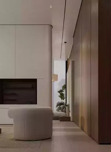 Contemporary minimal Master bedroom suite 3ds Max  V-Ray  FBX