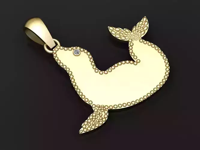 seal pendant 3D printable model  