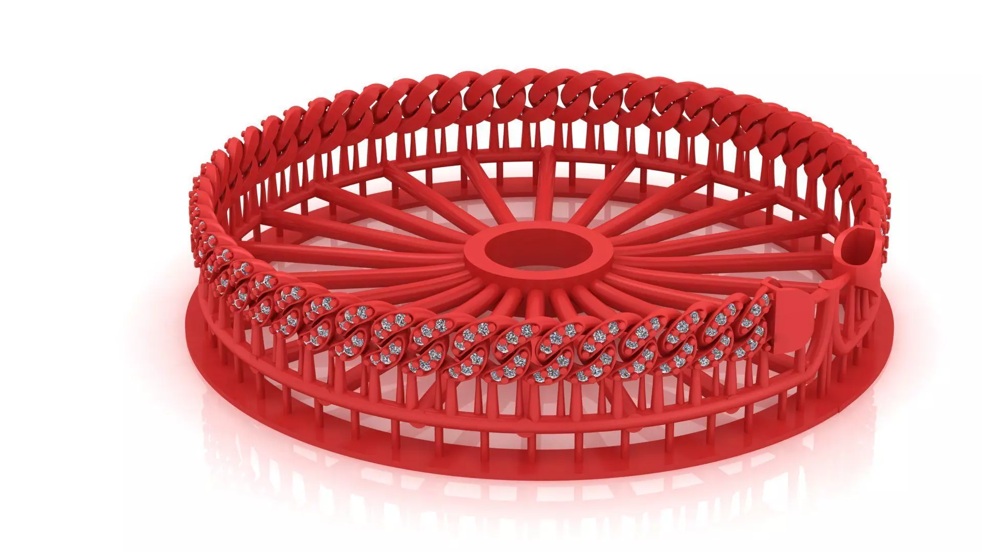 7MM SPIRAL MIAMI CUBAN LINK PONG SET FOR BRACELET OR NECKLACE  3D print model_0