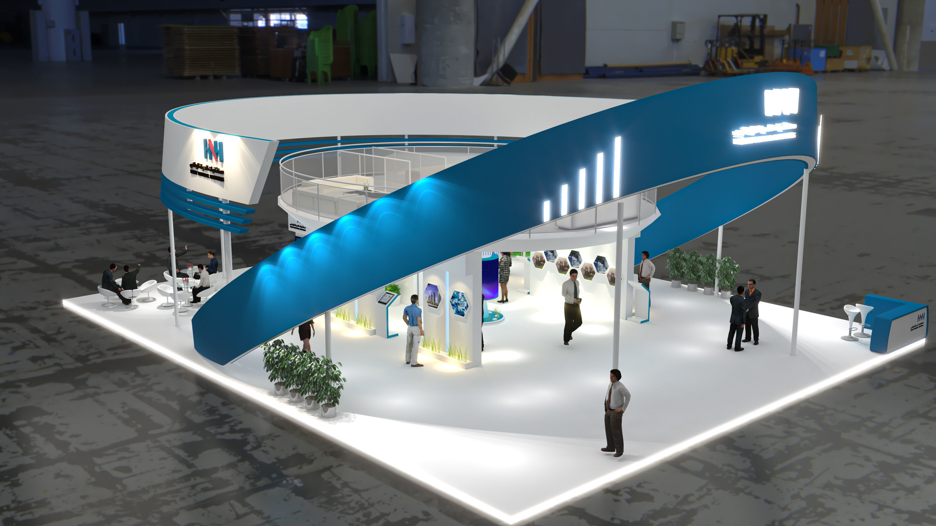 booth 16x20 3D model_2