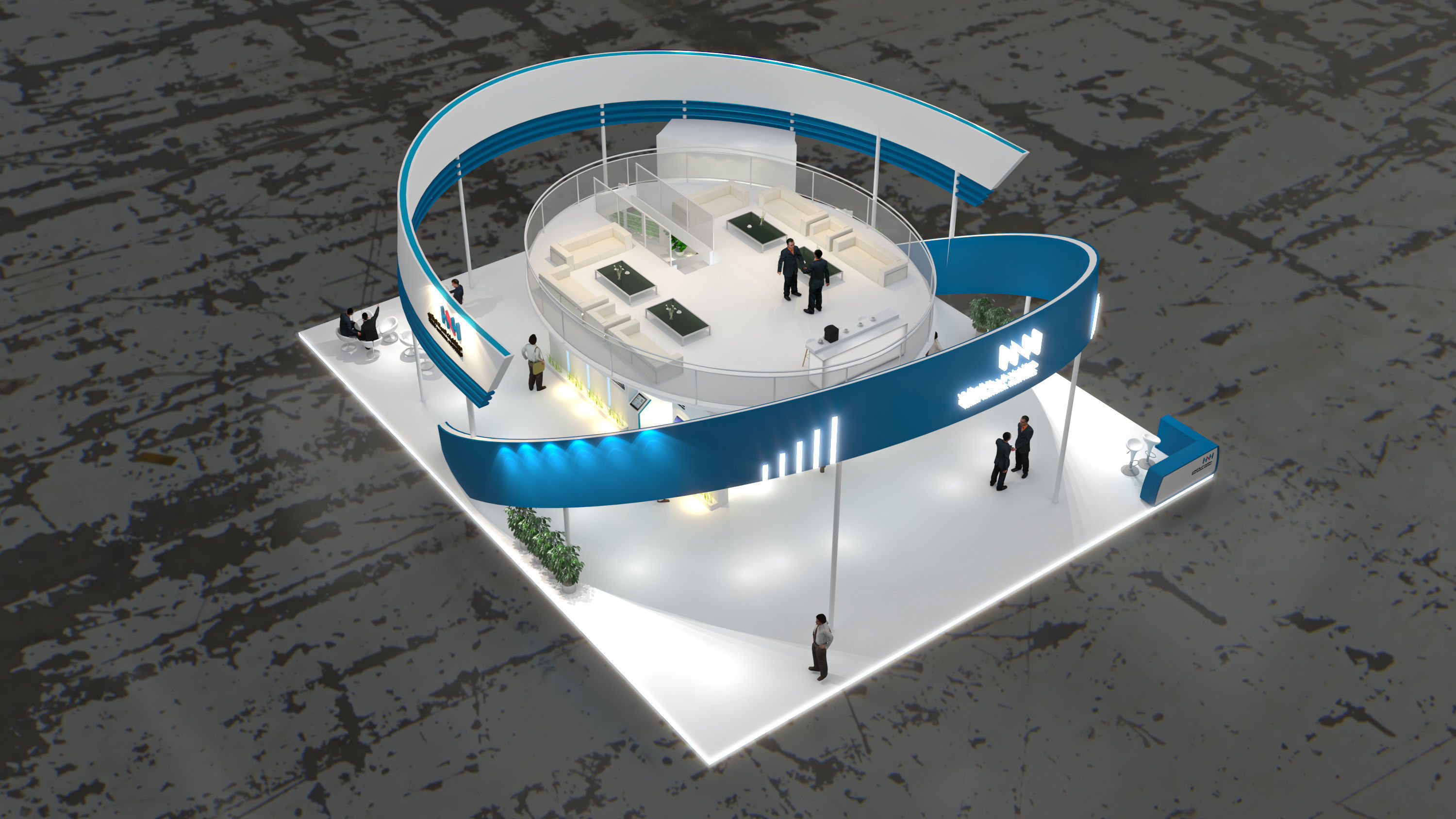 booth 16x20 3D model_3