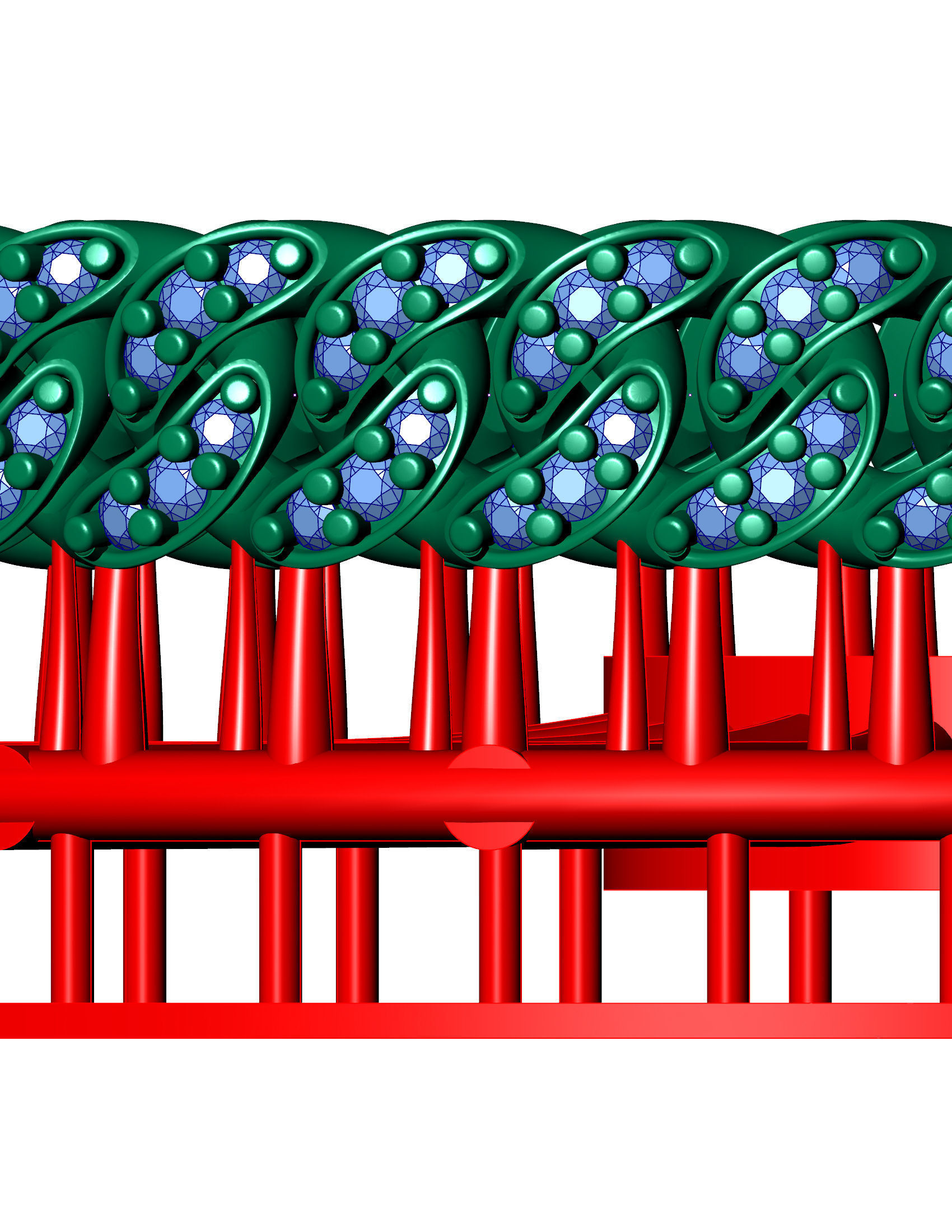 5 SET SPIRAL MIAMI CUBAN LINK SET FOR BRACELET OR NECKLACE 3D Model Collection_6