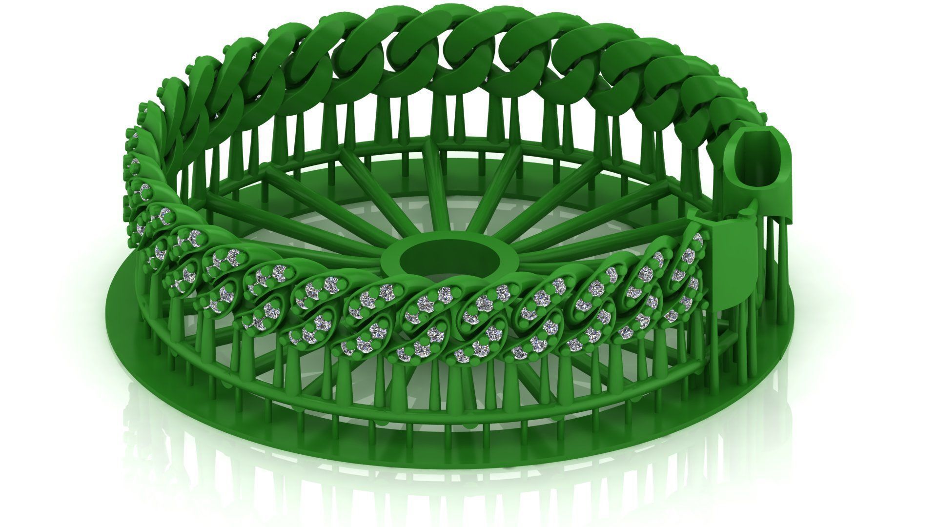 5 SET SPIRAL MIAMI CUBAN LINK SET FOR BRACELET OR NECKLACE 3D Model Collection_5