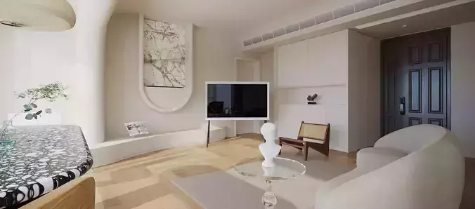 modern living room dining room interior scenes 53