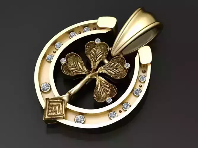 lucky charm pendant  3D printable model    3D print model