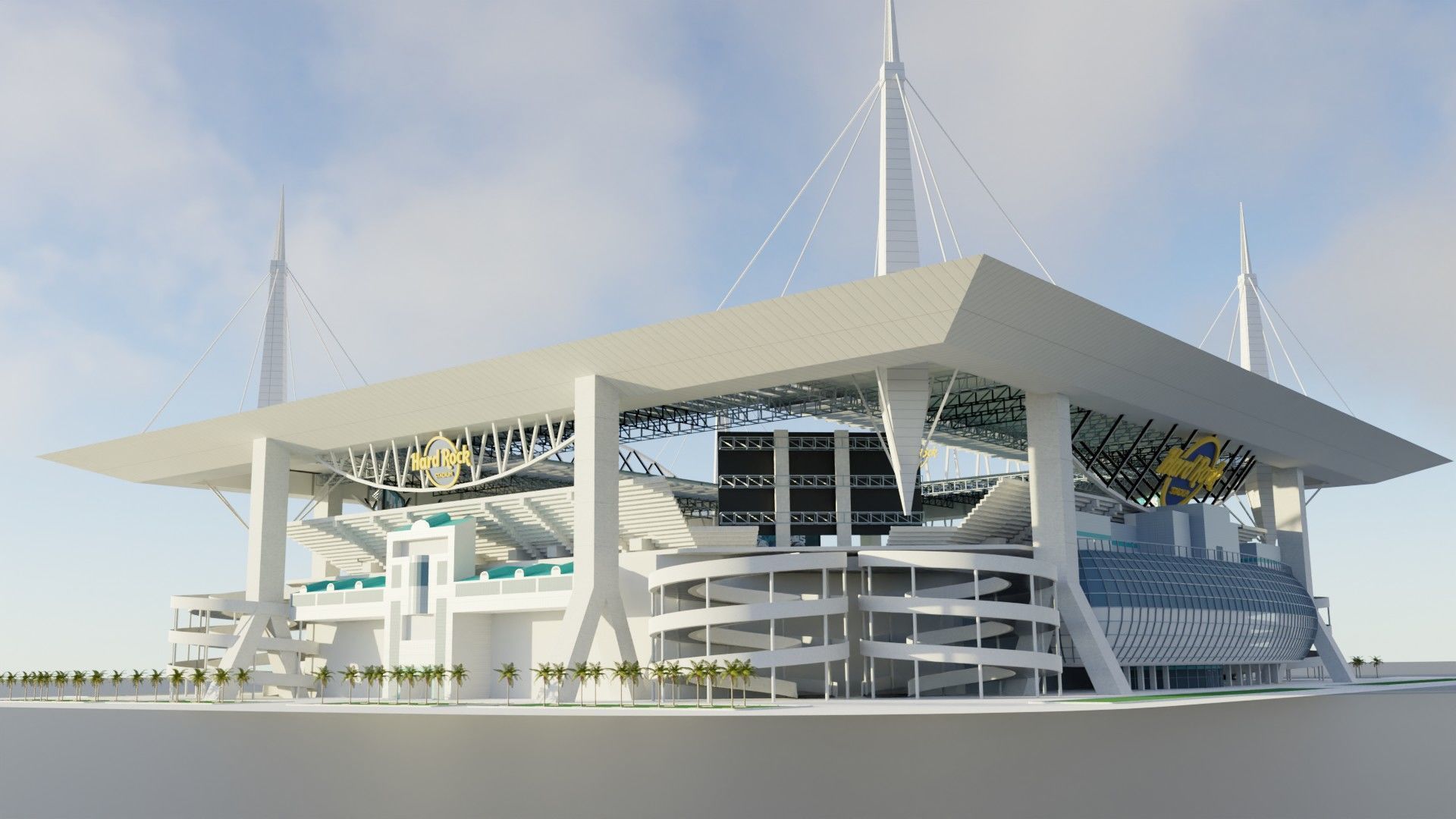 Hard rock stadium 3D model_12