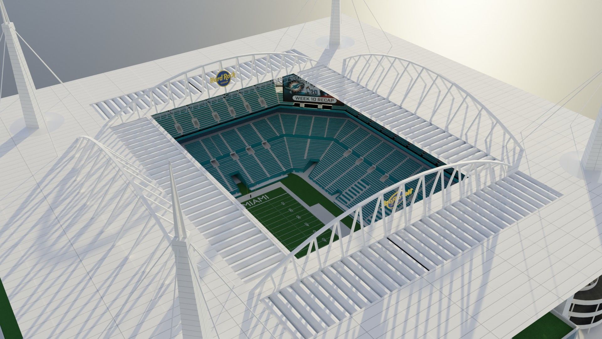Hard rock stadium 3D model_14