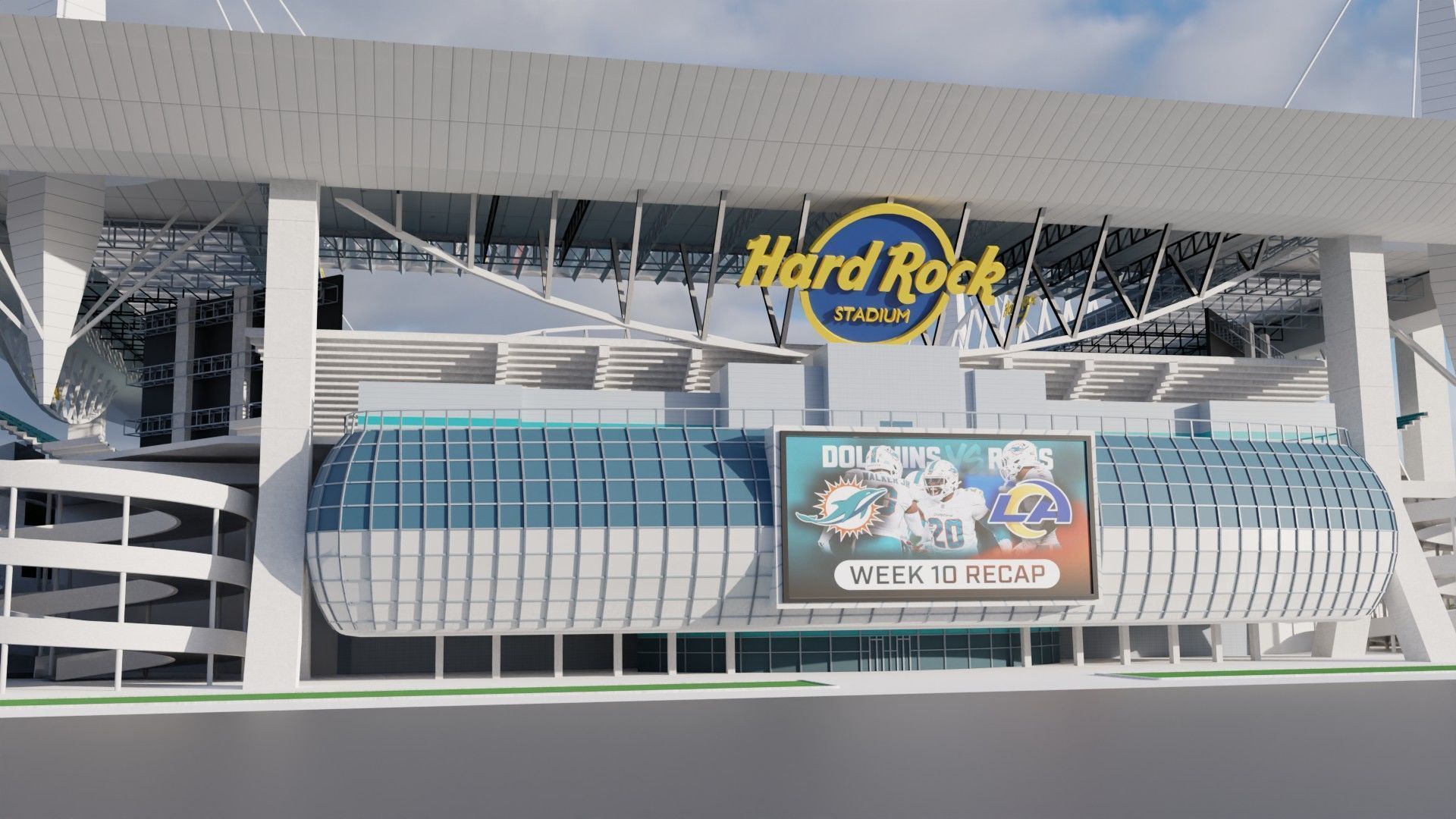 Hard rock stadium 3D model_11