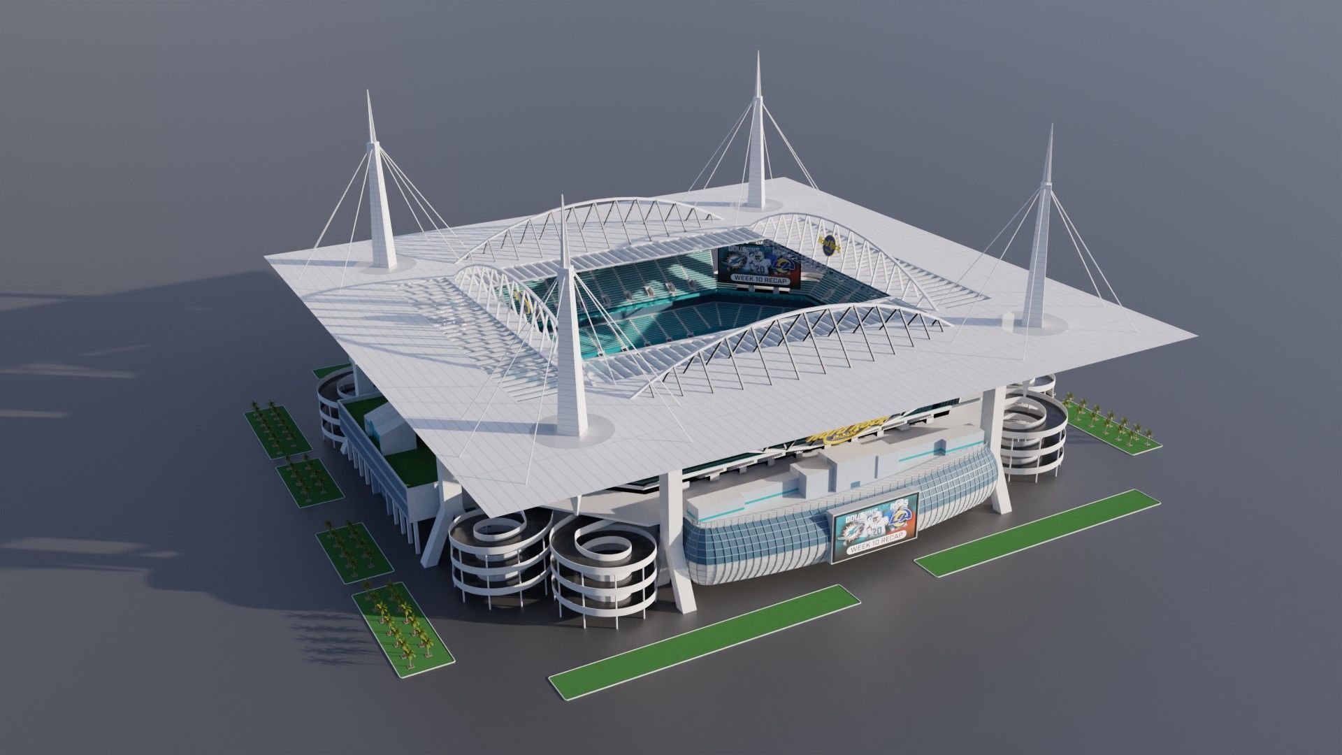 Hard rock stadium 3D model_6