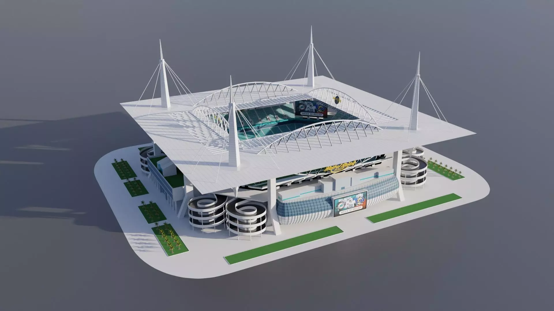 Hard rock stadium 3D model_0