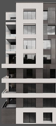 RESIDENTIAL BUILDING NO87 A 3D model 5