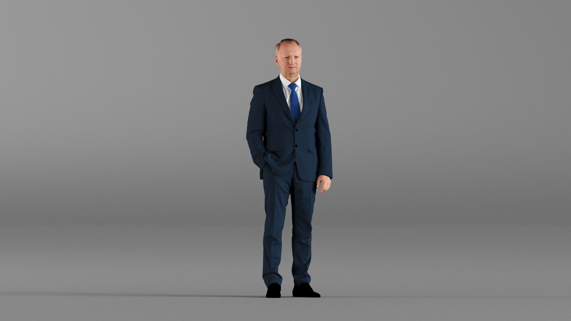 S00033 Businessman in Blue Suit 3D model_5