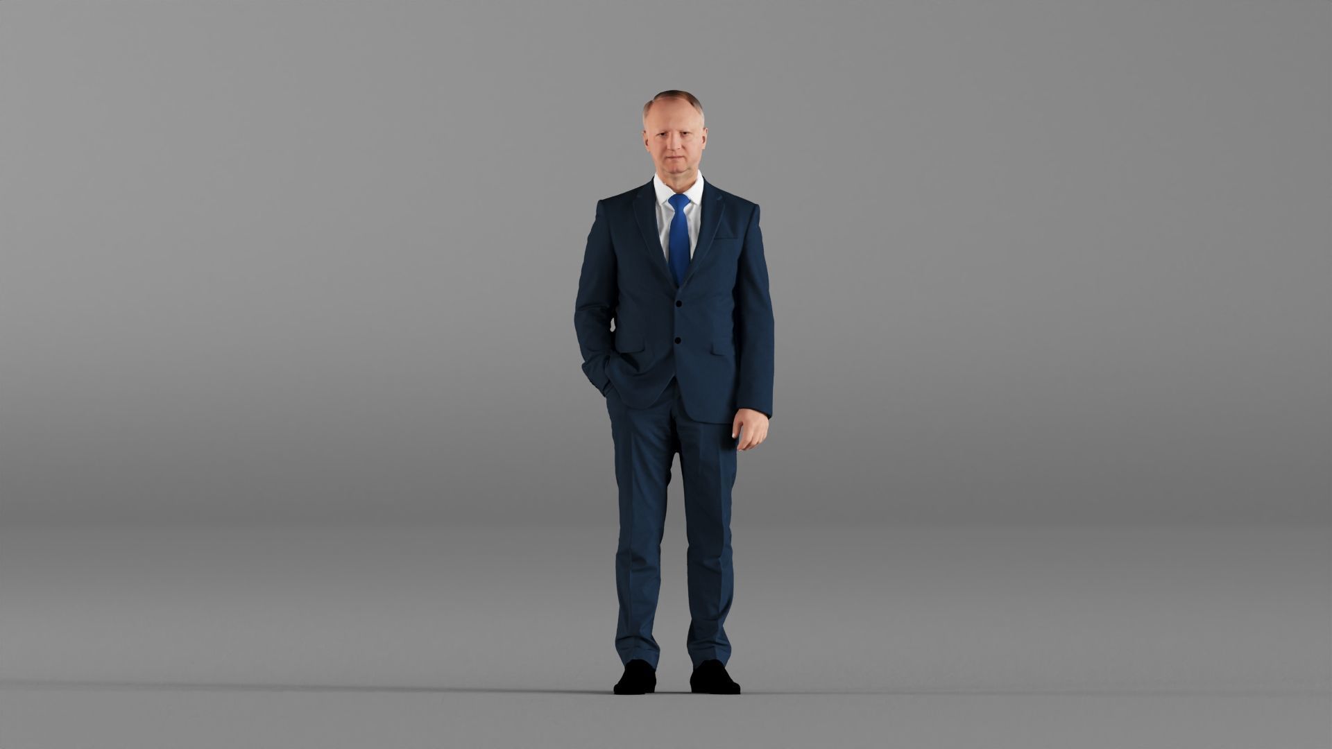S00033 Businessman in Blue Suit 3D model_11