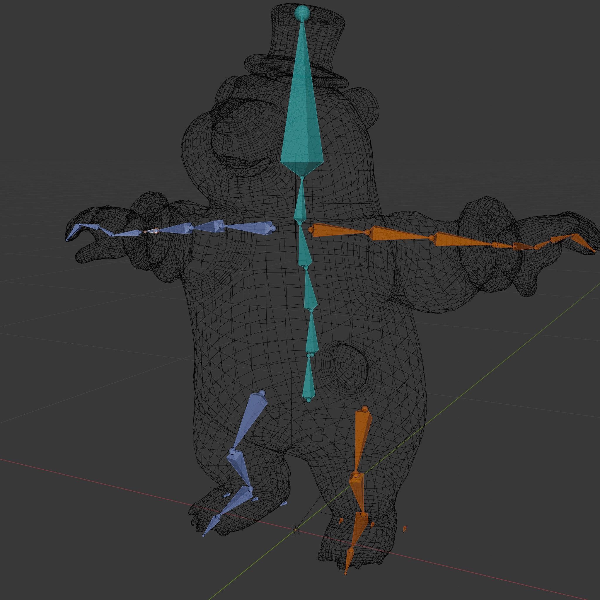 Dapper Polar Bear Model  Rigged and Animated Low-poly 3D model_6