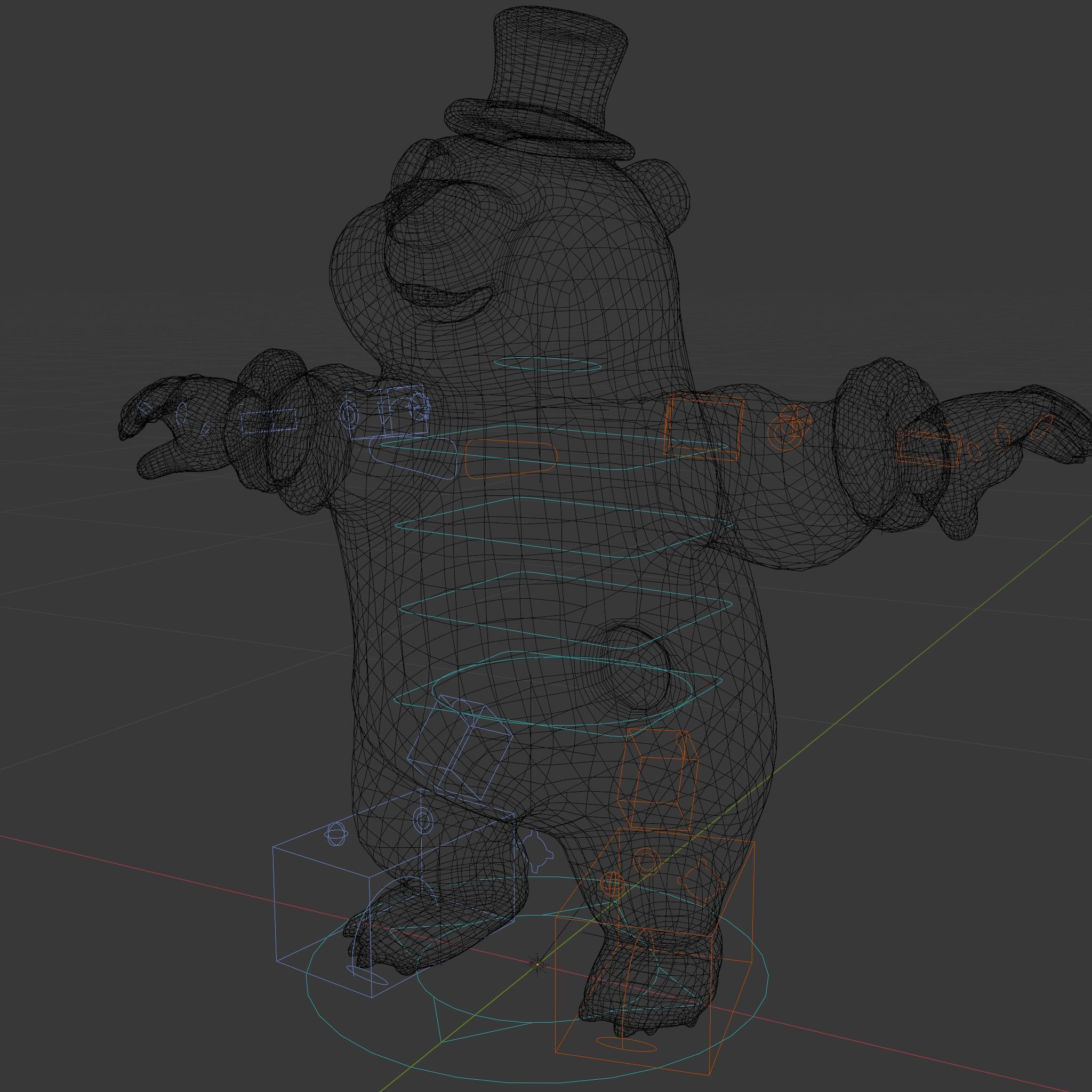 Dapper Polar Bear Model  Rigged and Animated Low-poly 3D model_7