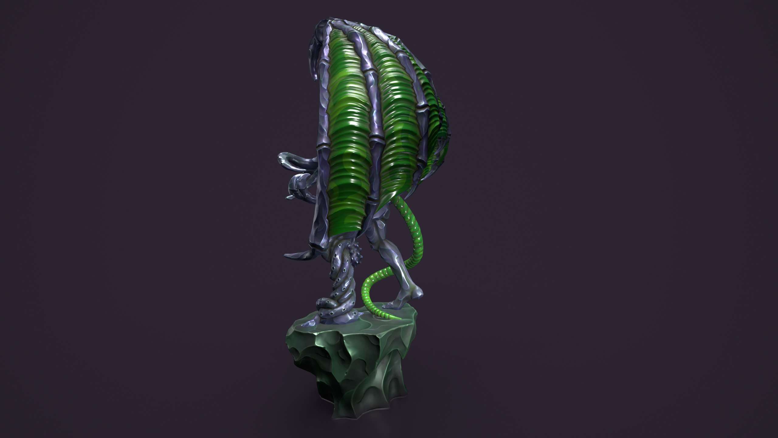 Ancient Warlord Statue Low-poly 3D model_14