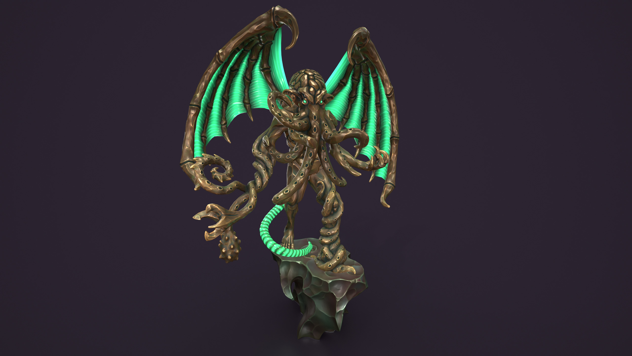 Ancient Warlord Statue Low-poly 3D model_4