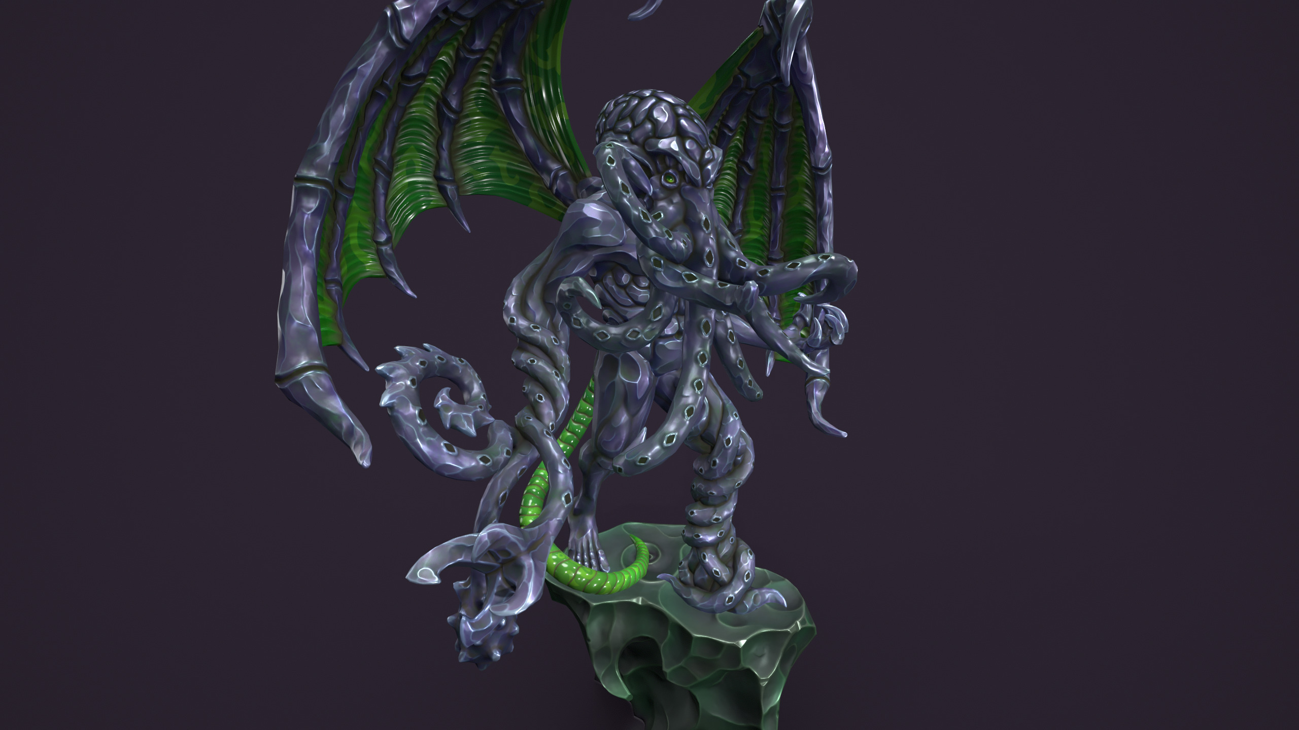 Ancient Warlord Statue Low-poly 3D model_11