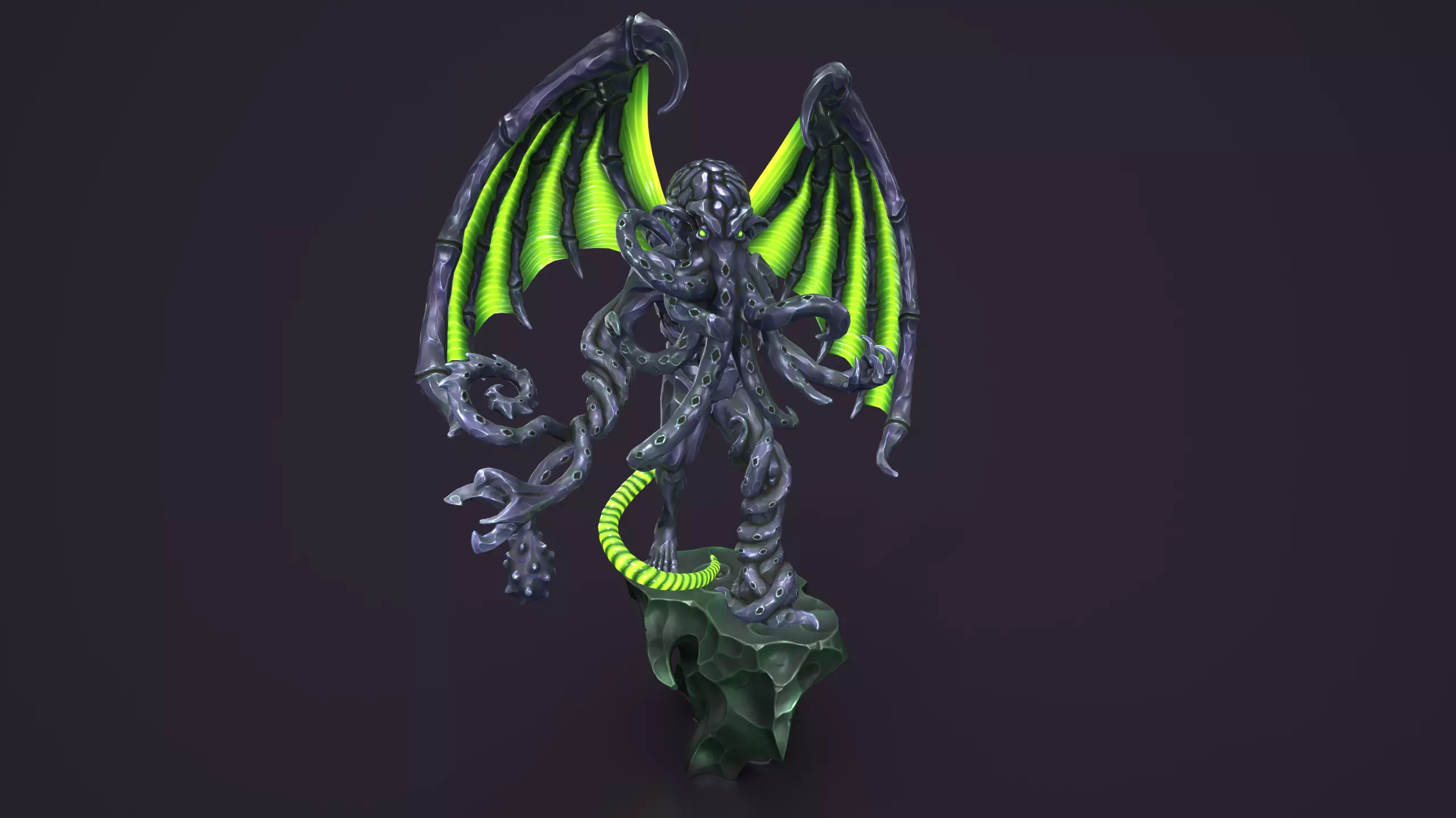 Ancient Warlord Statue Low-poly 3D model_0