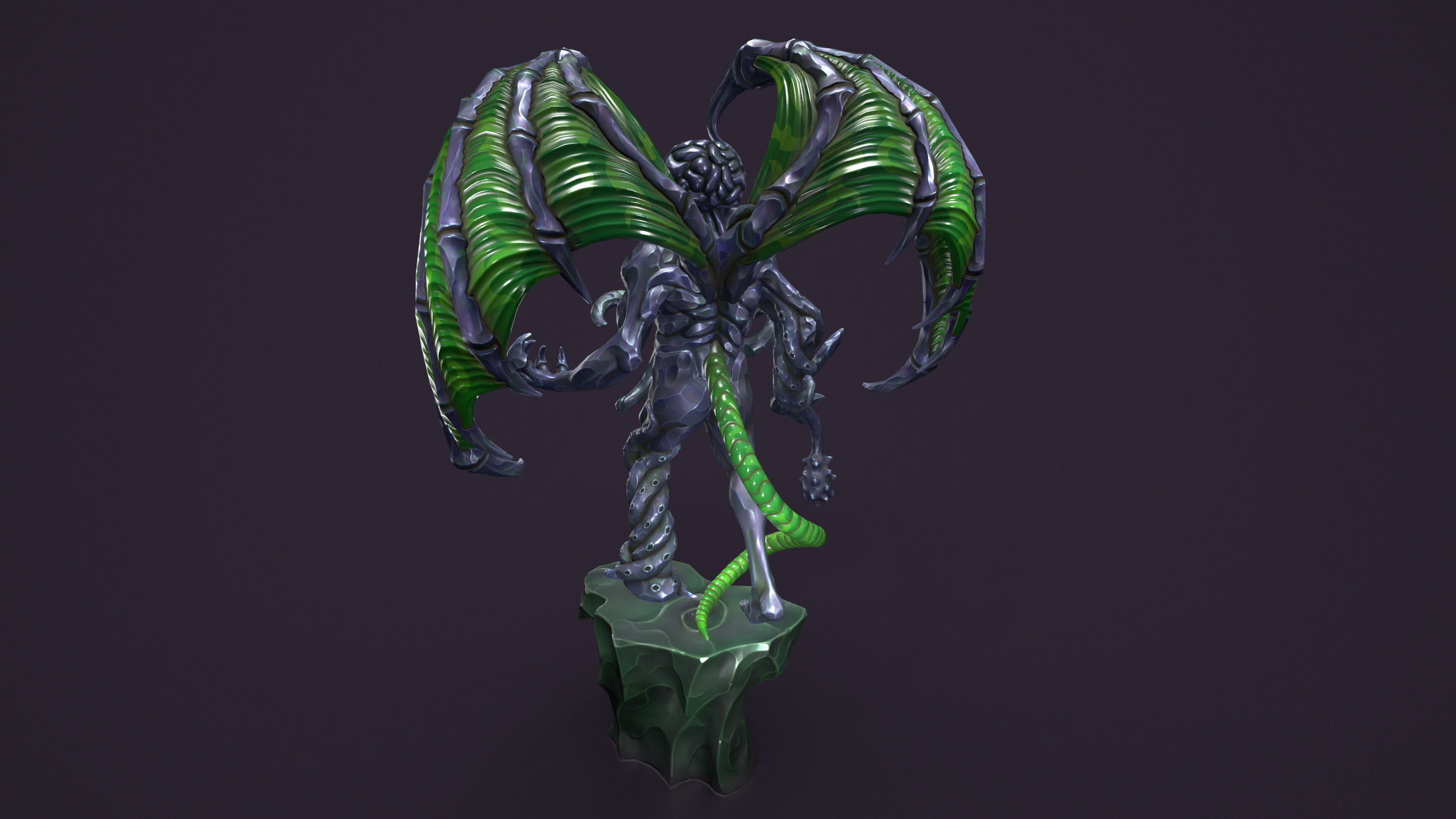 Ancient Warlord Statue Low-poly 3D model_12