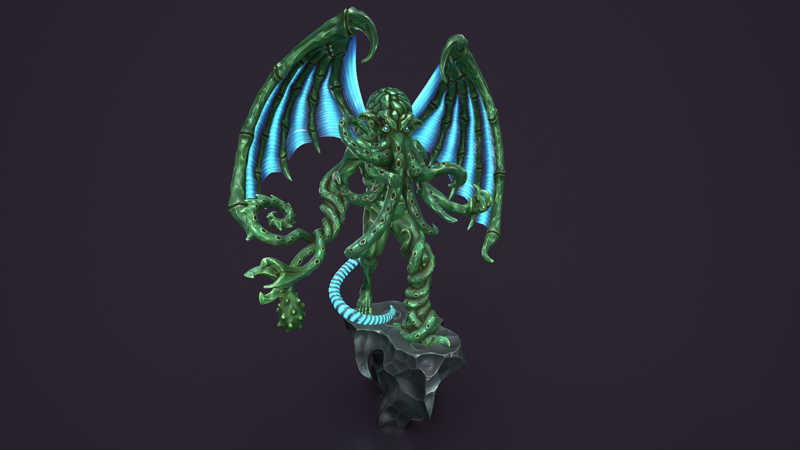 Ancient Warlord Statue Low-poly 3D model_5