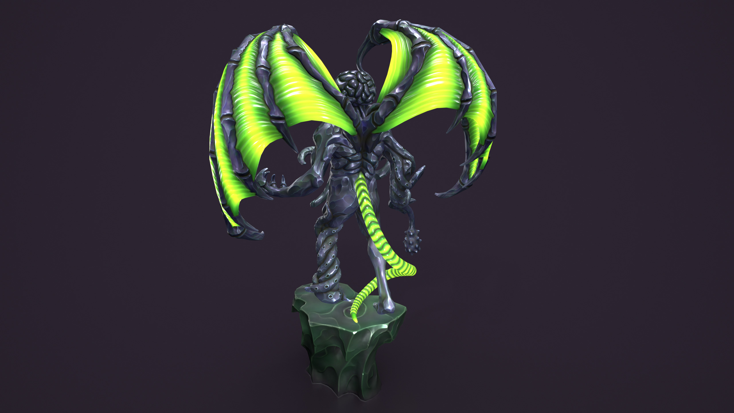 Ancient Warlord Statue Low-poly 3D model_13