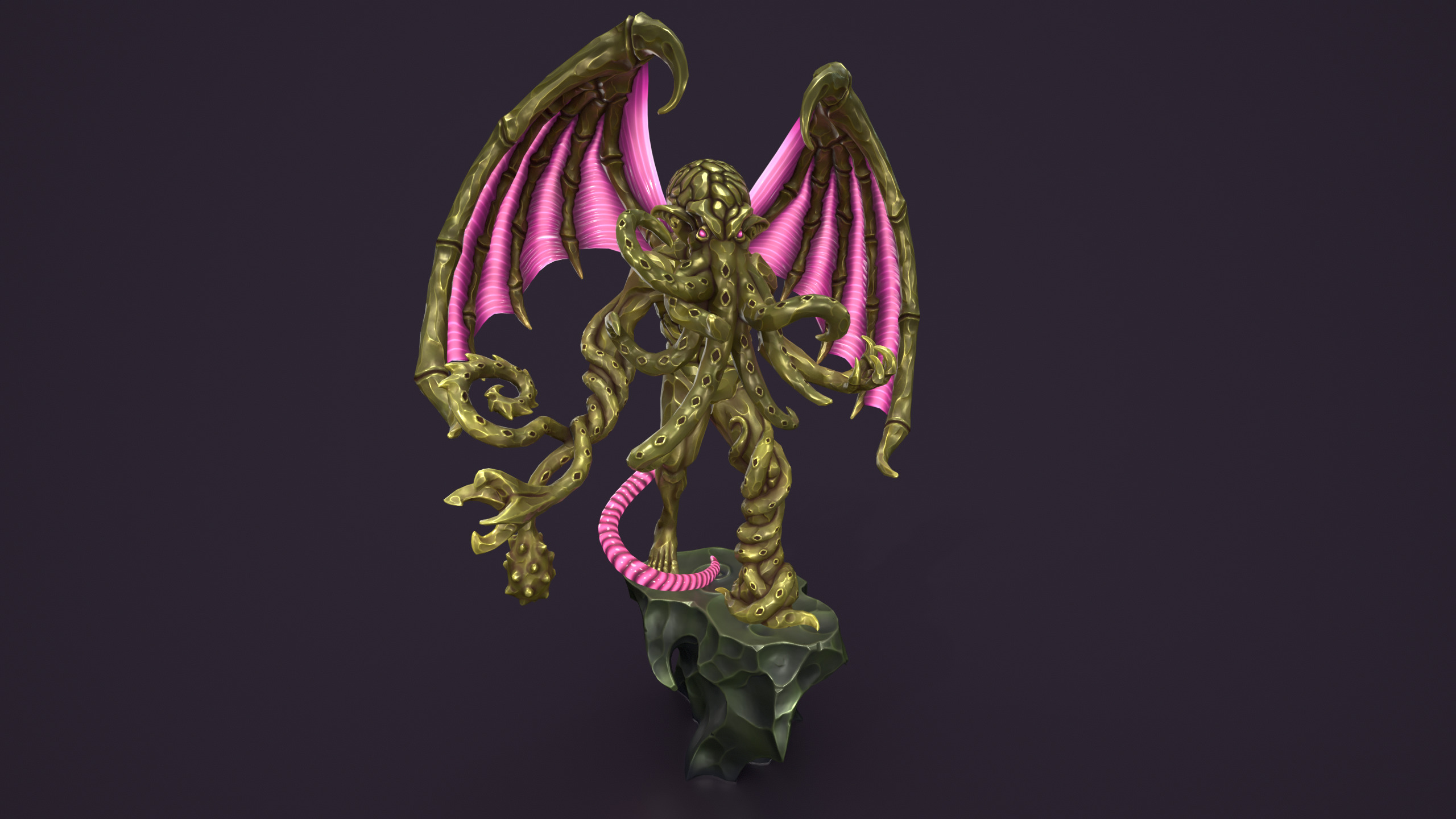 Ancient Warlord Statue Low-poly 3D model_3