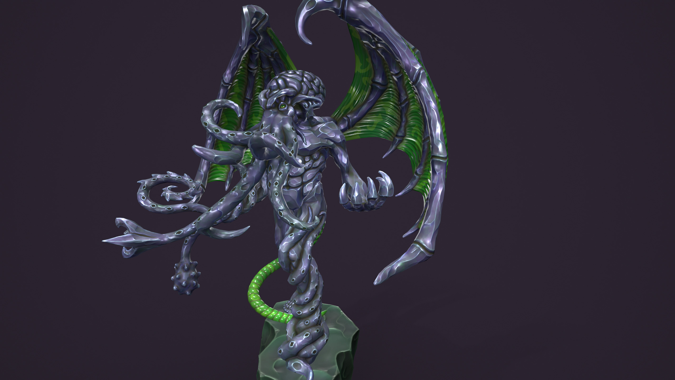 Ancient Warlord Statue Low-poly 3D model_10