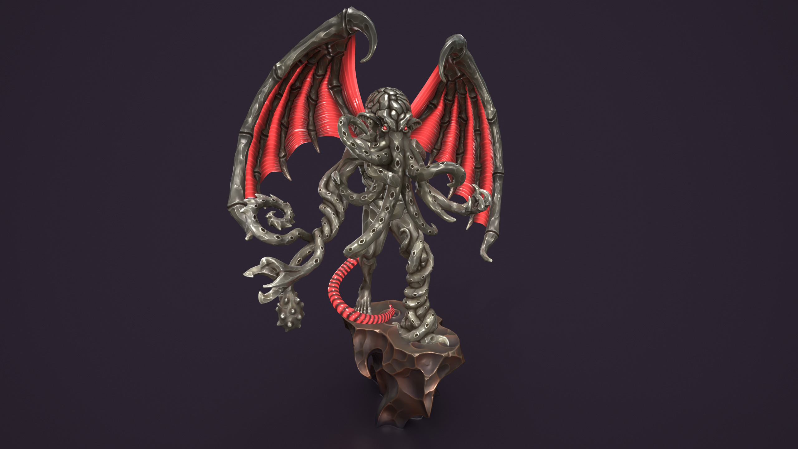 Ancient Warlord Statue Low-poly 3D model_8