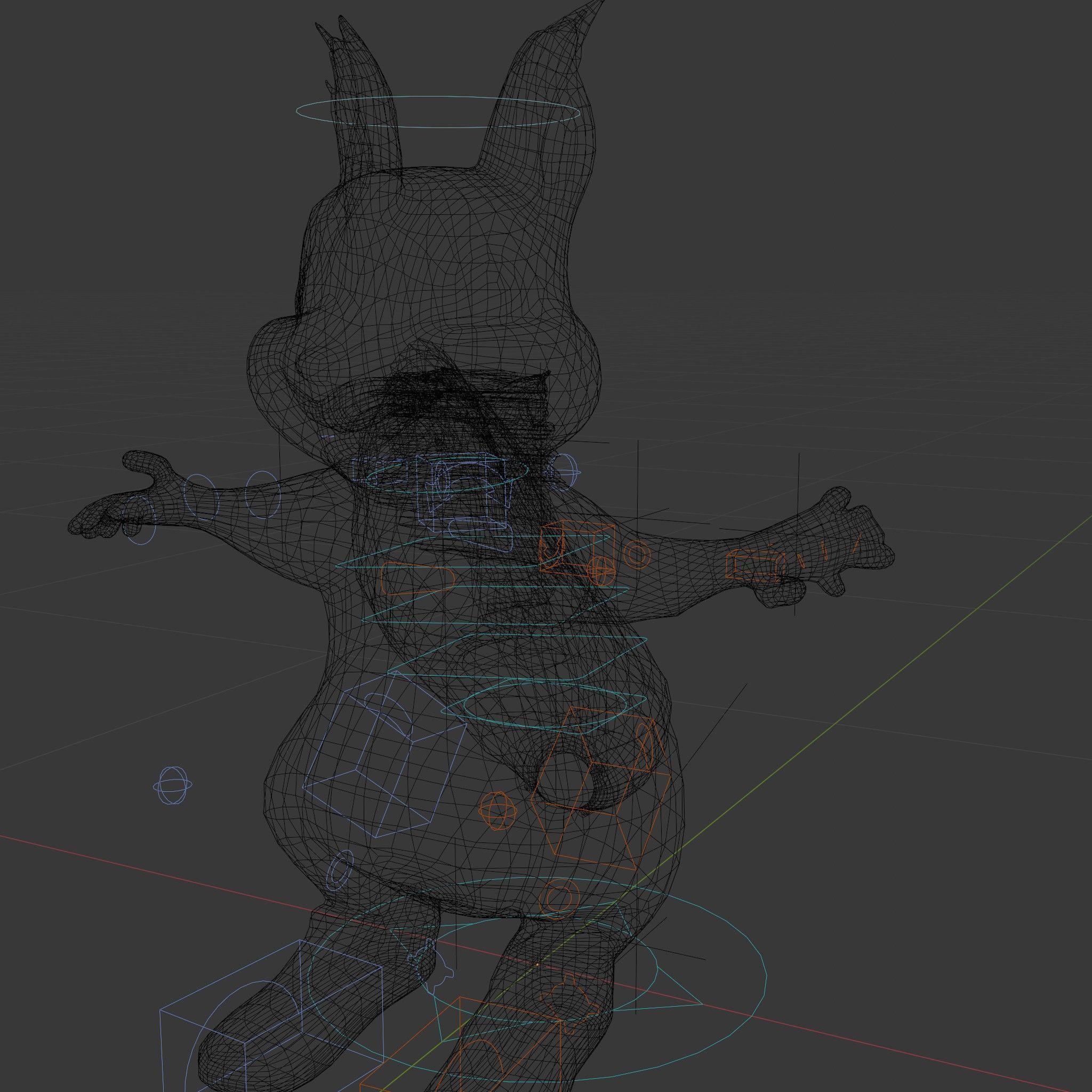 Cheerful Squirrel Character in Sneakers  Rigged and Animated Low-poly 3D model_6