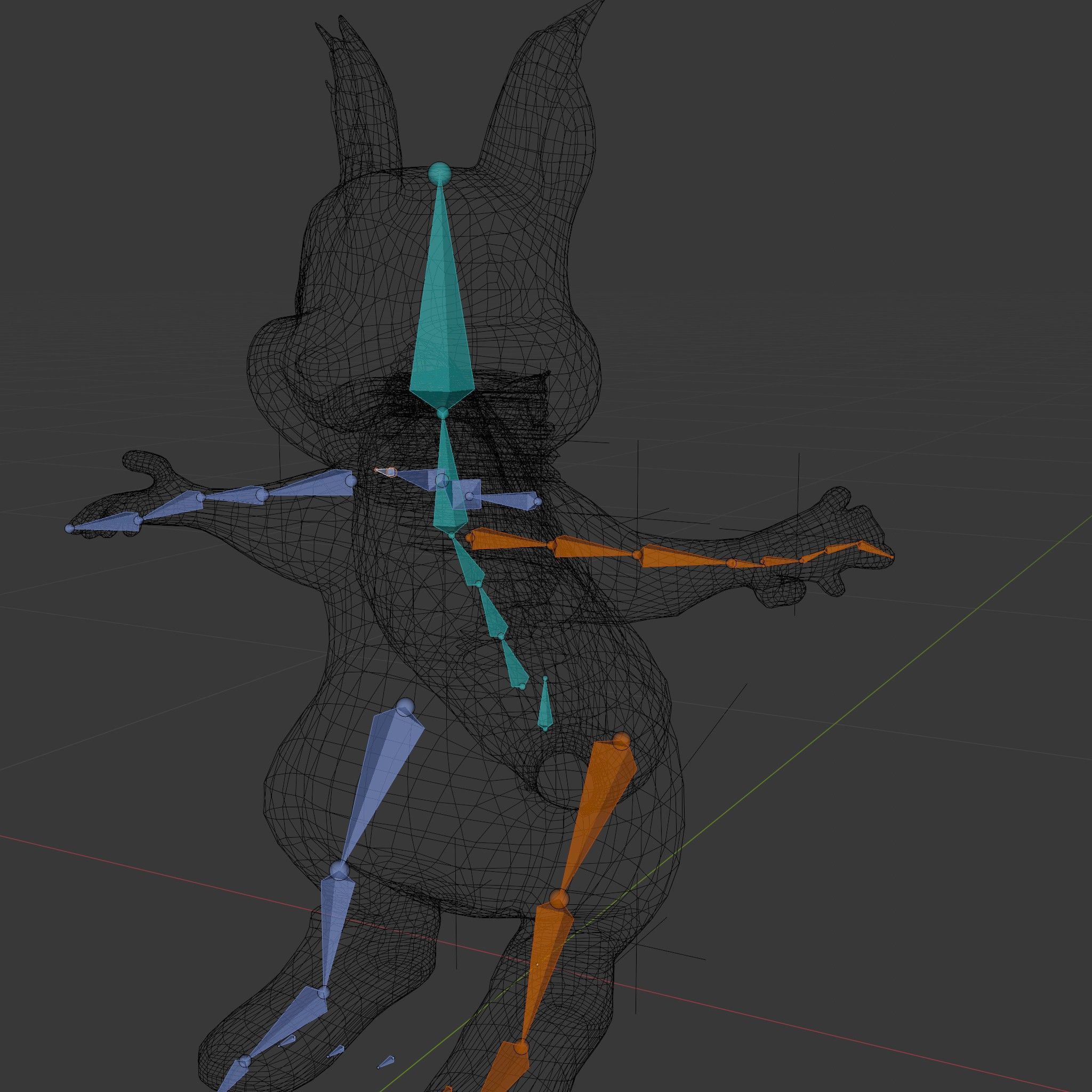 Cheerful Squirrel Character in Sneakers  Rigged and Animated Low-poly 3D model_7