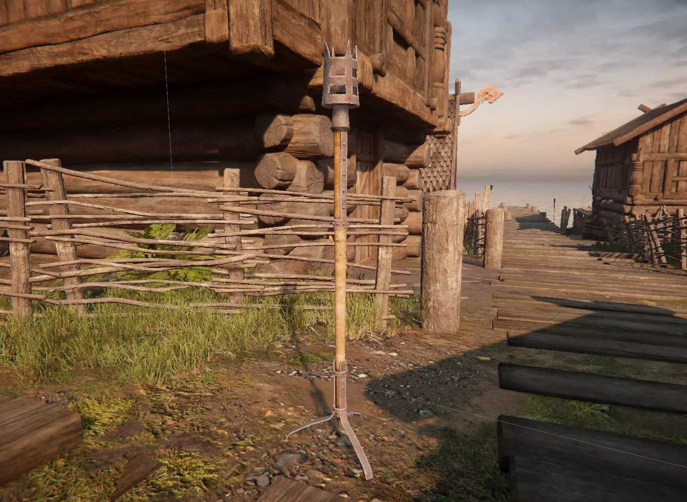 Medieval Viking Standing Torch - Game Ready PBR Asset Free low-poly 3D model