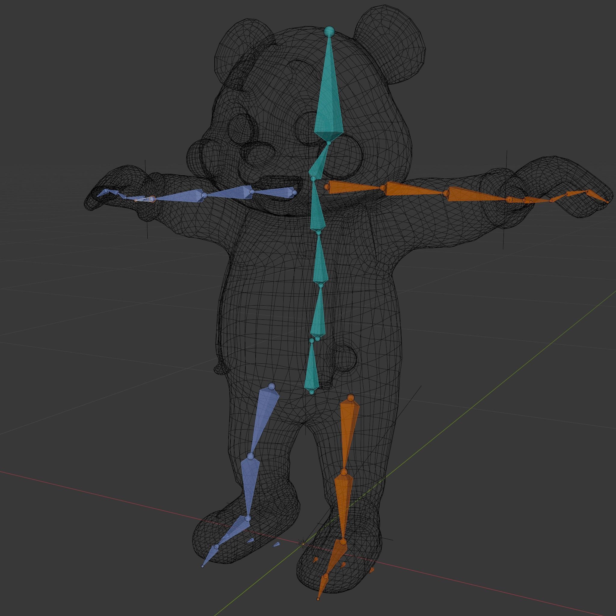 Animated Cute Panda Character Model Rigged and Animated Low-poly 3D model_7