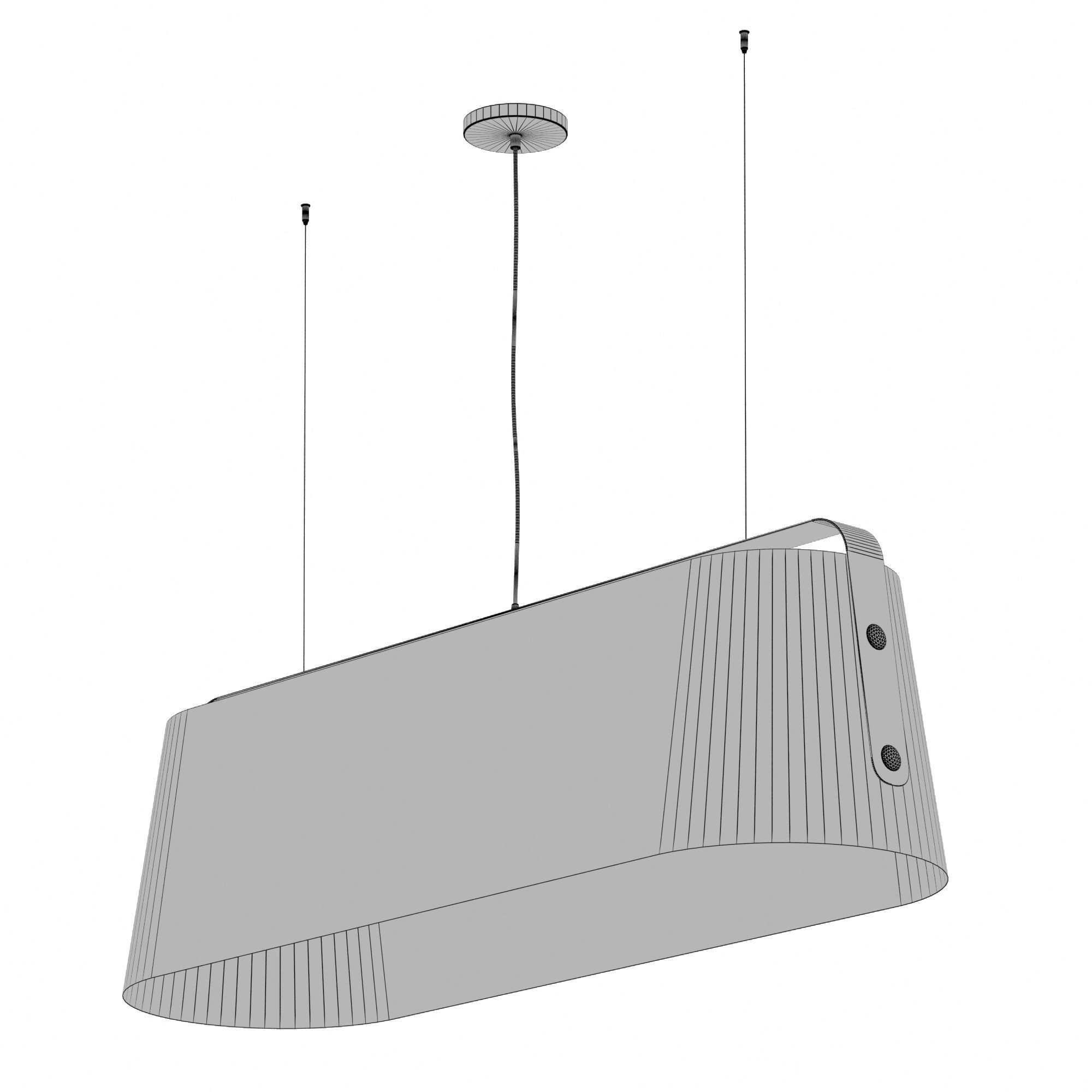 Long hanging chandelier Faro Barcelona STOOD 5L 3D model_4